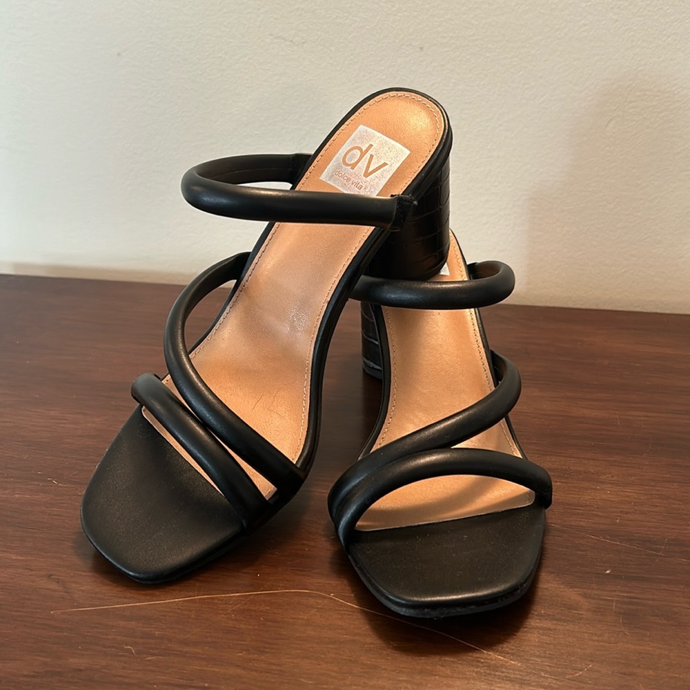NWT Dolce Vita black sandal heels size 7.5